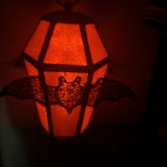 Target Hyde And Eek 15" LED Halloween Lantern Lamp Bat Indoor Outdoor WBatteries - Picture 10 of 11
